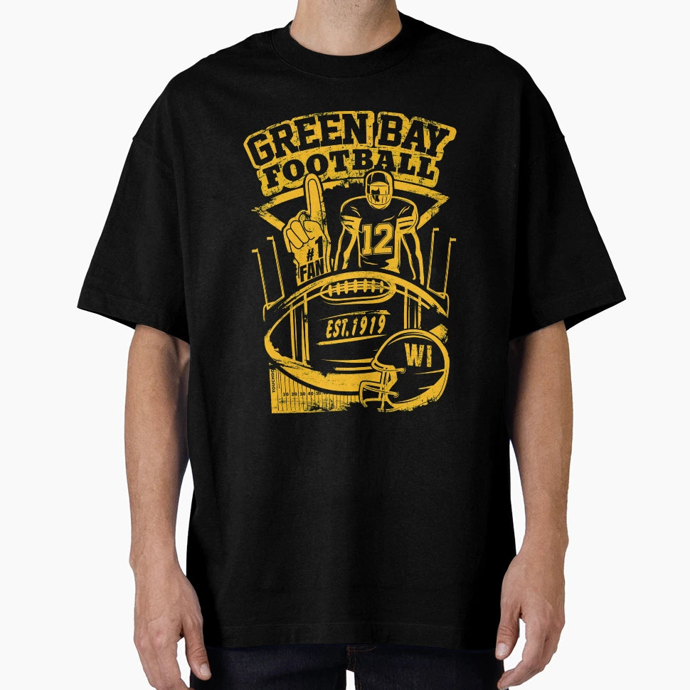 Green Bay Wisconsin Football Distressed T-Shirt - Novelty Apparel Unisex - T-Shirt, Sweatshirt, Hoodie