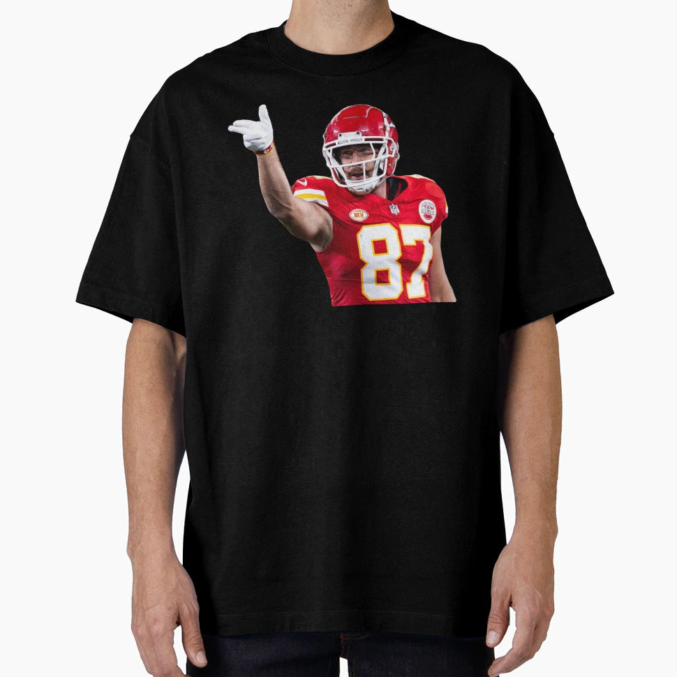 Travvy Kelce Finger Pew T-Shirt - Trendy Graphic Unisex - T-Shirt, Sweatshirt, Hoodie