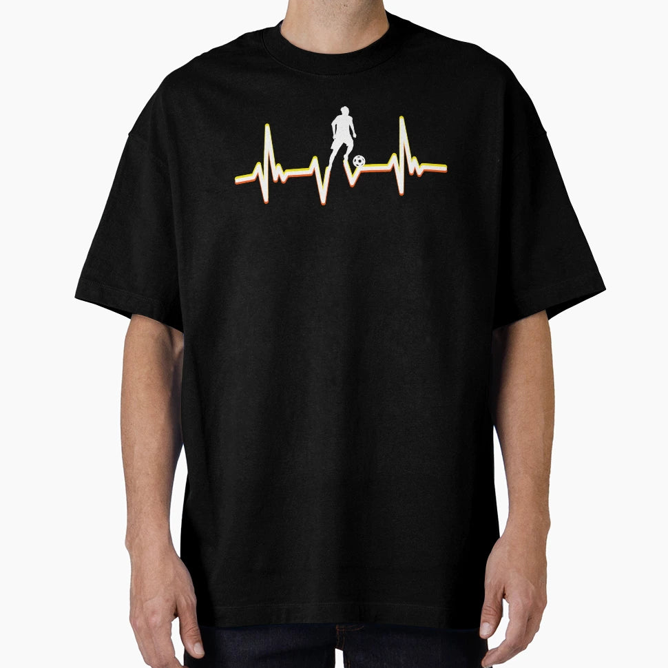 Football Heartbeat Lover T-Shirt - Fun Novelty Design Men Women - T-Shirt, Sweatshirt, Hoodie