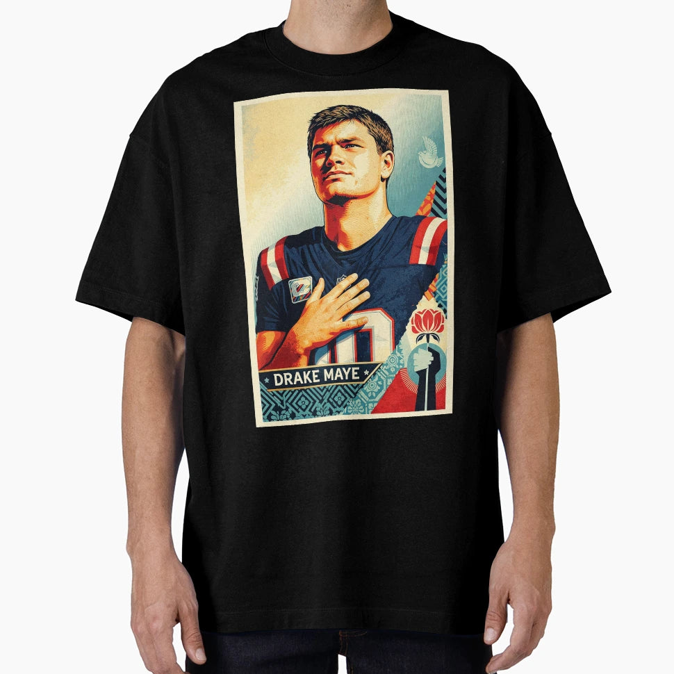 Drake Maye Pop Culture T-Shirt - Custom Art Print Unisex - T-Shirt, Sweatshirt, Hoodie