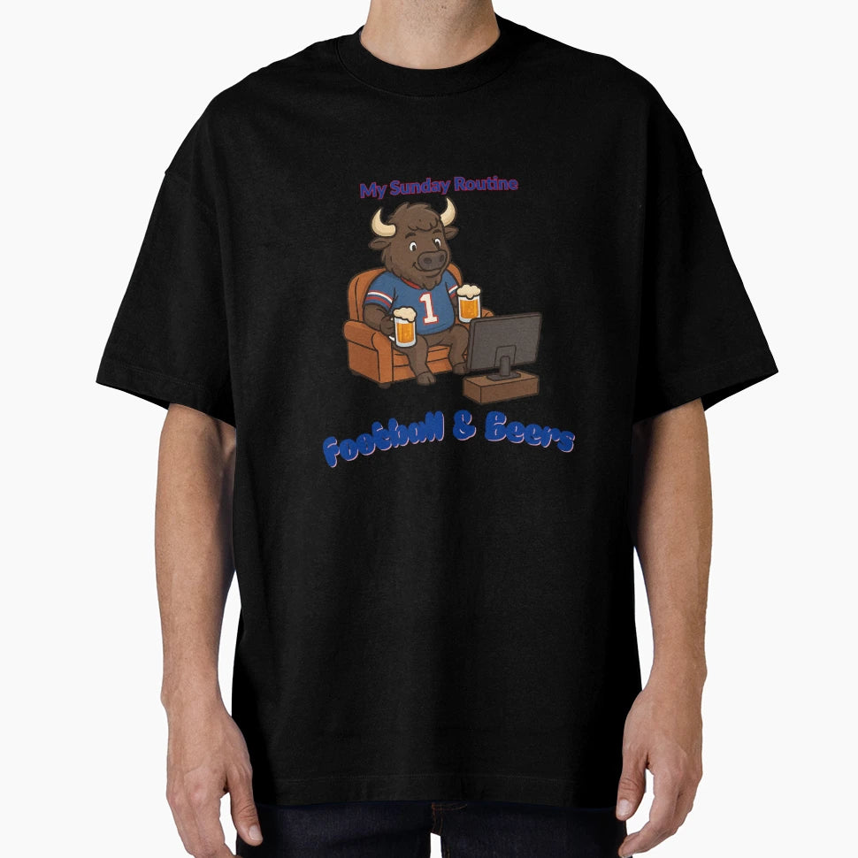 Buffalo Bills My Sunday Routine Billy T-Shirt - Minimalist Print Unisex - T-Shirt, Sweatshirt, Hoodie
