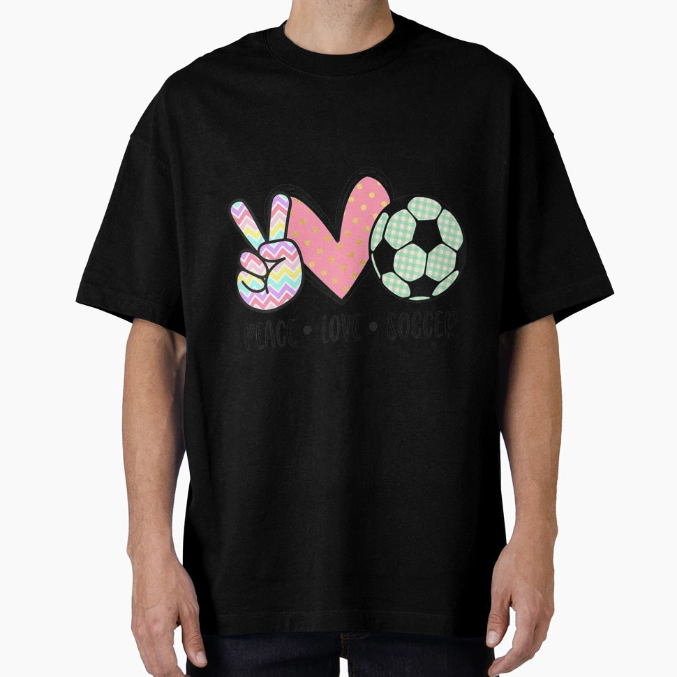 Peace Love Soccer Teen T-Shirt - Casual Everyday Wear Unisex - T-Shirt, Sweatshirt, Hoodie