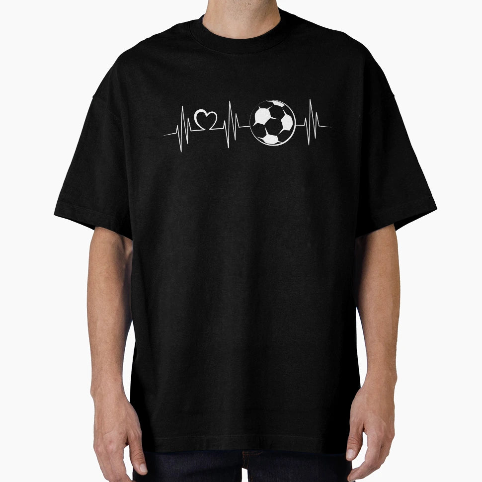 Pulse Heartbeat Ecg Team Soccer Fire T-Shirt - Streetwear Style for Adults - T-Shirt, Sweatshirt, Hoodie
