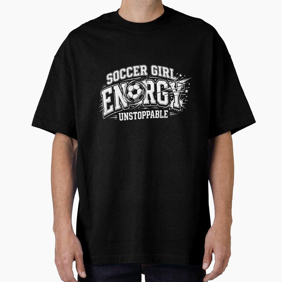Soccer Girl Energy by BrunoLinuxArt - Adult & Kids T-Shirts, Sweatshirts & Hoodies apparel design preview 1