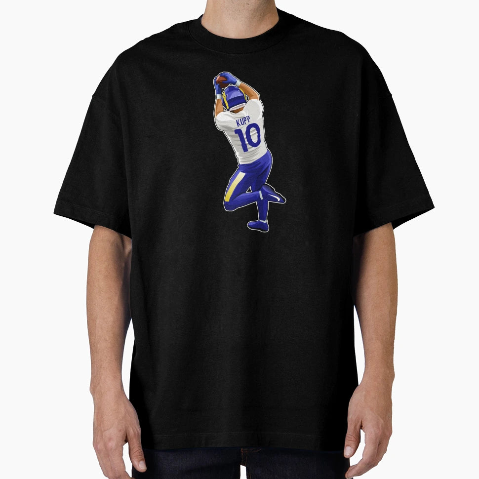 Cooper Kupp No 10 Catch Touchdown T-Shirt - Fun Novelty Design for Adults - T-Shirt, Sweatshirt, Hoodie