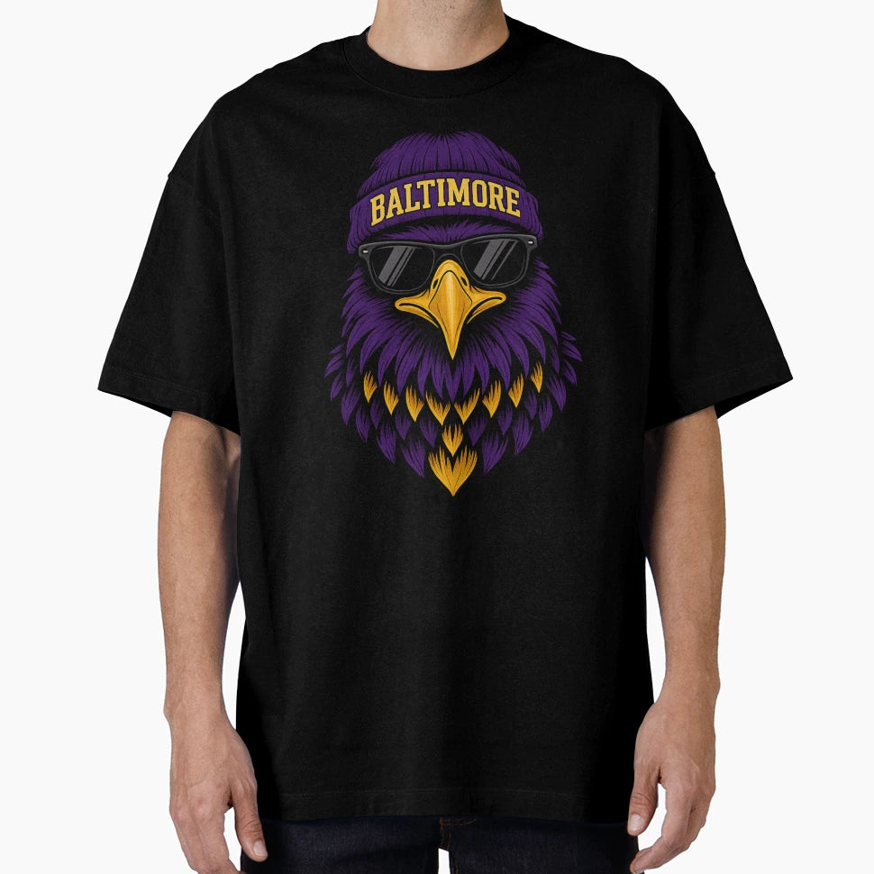 Baltimore Raven Fan Art T-Shirt - Casual Everyday Wear for Adults - T-Shirt, Sweatshirt, Hoodie