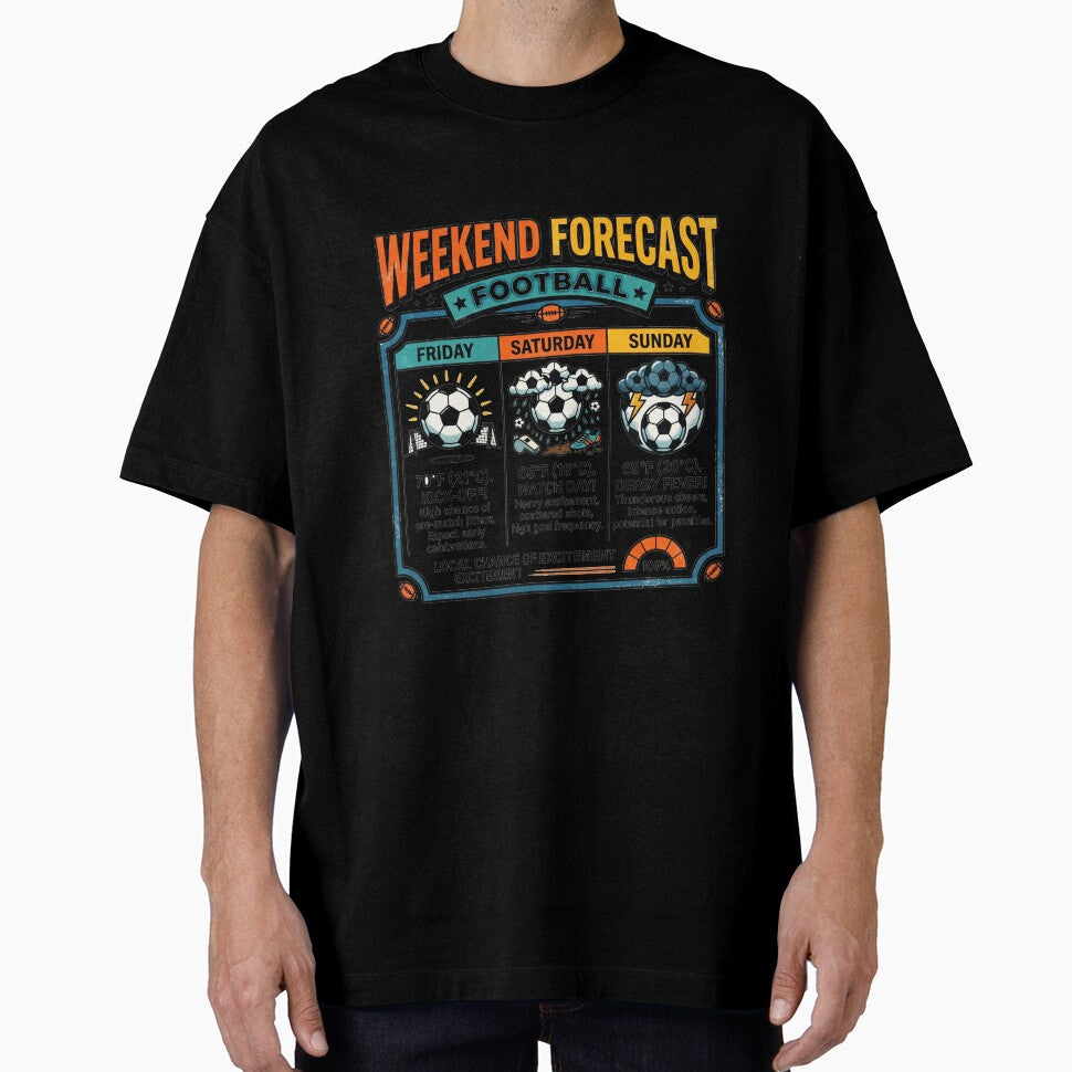Weekend Forecast: Football by khalidnasr - Adult & Kids T-Shirts, Sweatshirts & Hoodies apparel design preview 1