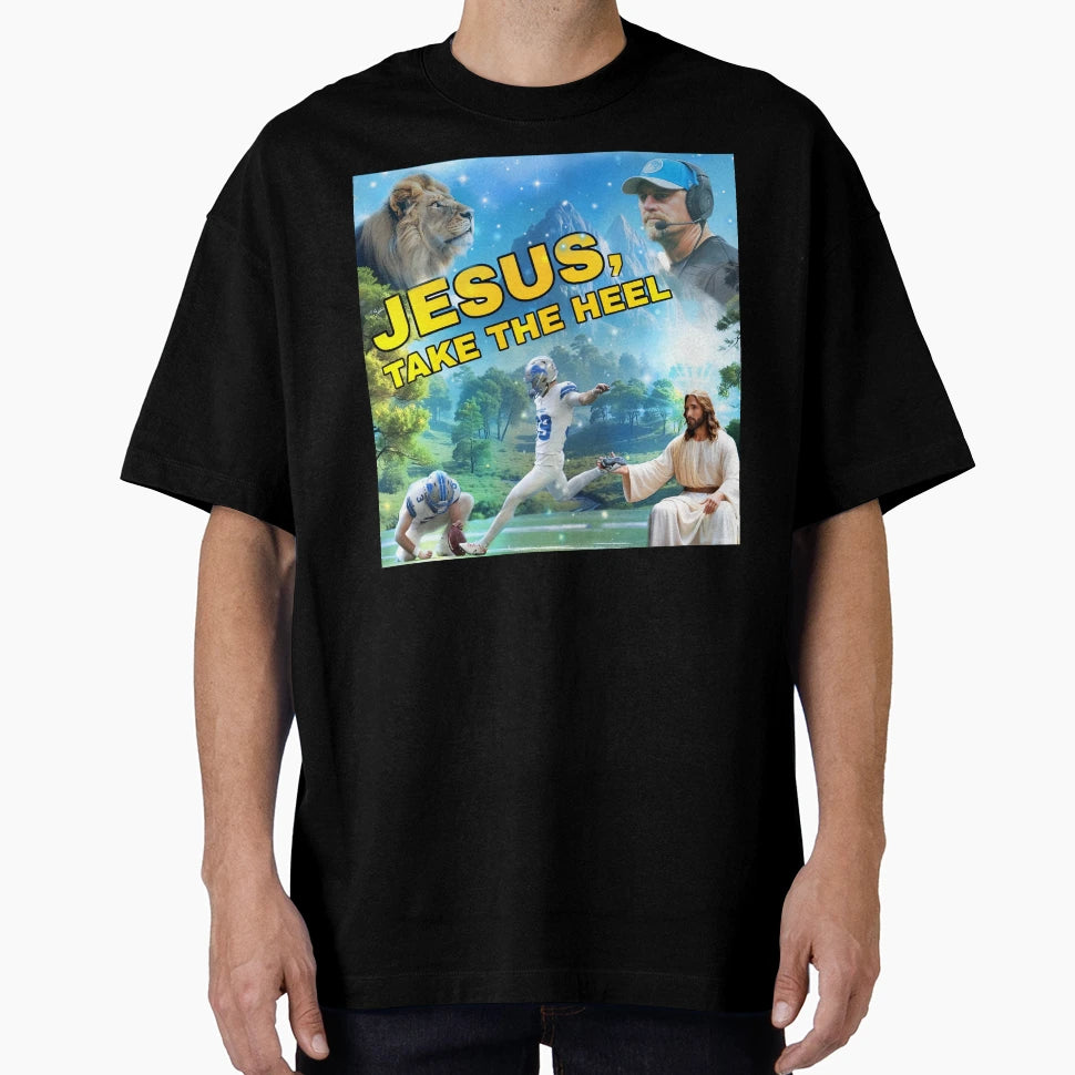 Jake Bates Jesus Take Heel White T-Shirt - Minimalist Print for Adults - T-Shirt, Sweatshirt, Hoodie