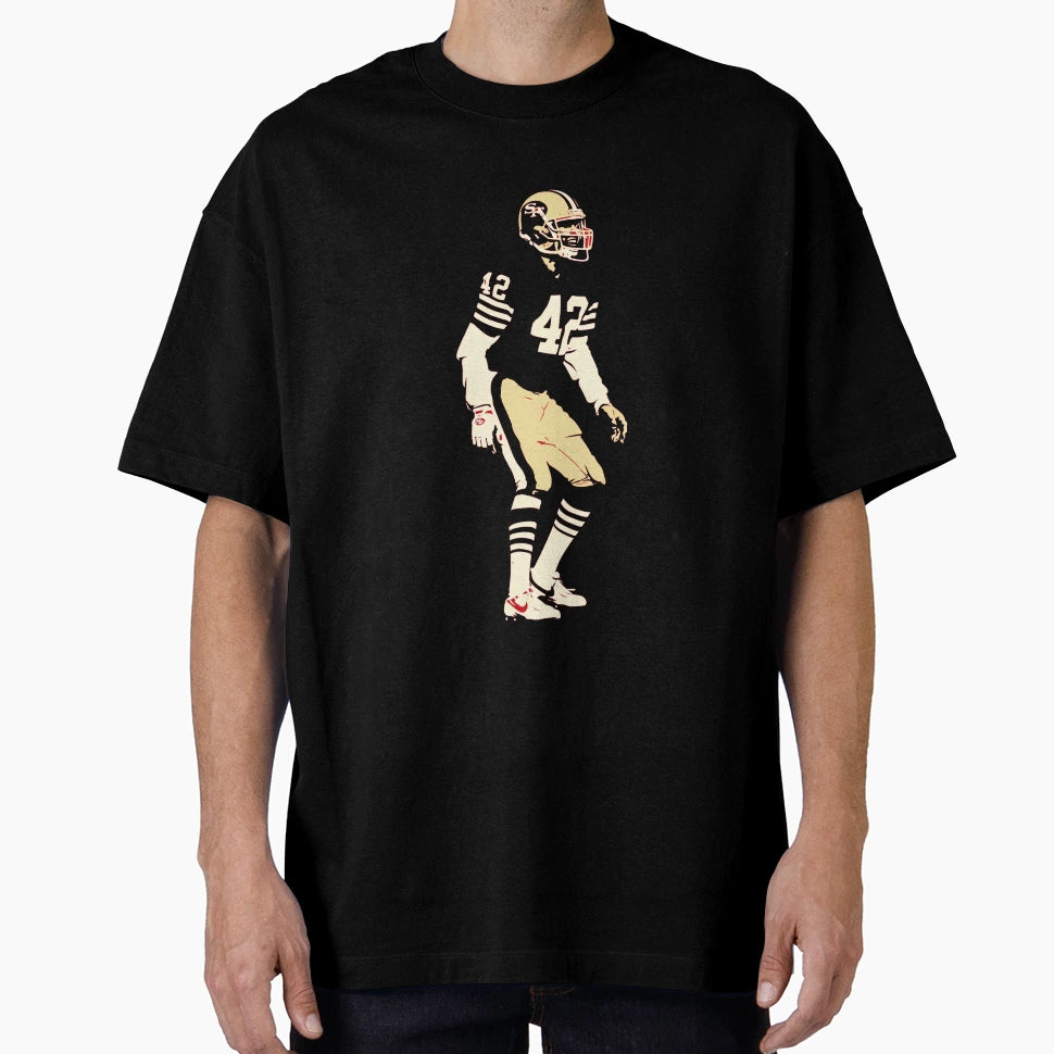 Ronnie Lott 42 Football Art T-Shirt - Aesthetic Graphic for Adults - T-Shirt, Sweatshirt, Hoodie