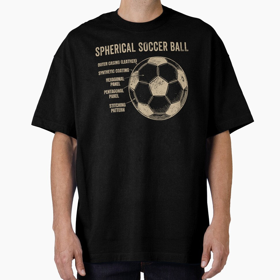 Vintage Spherical Soccer Ball Blueprint. by EunsooLee - Adult & Kids T-Shirts, Sweatshirts & Hoodies apparel design preview 1