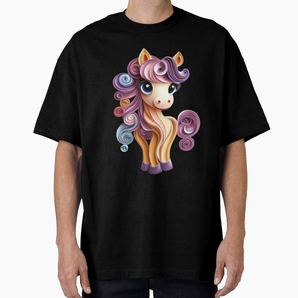 Cute Kawaii Horse by PrintsByFrank - Adult & Kids T-Shirts, Sweatshirts & Hoodies apparel design preview 1