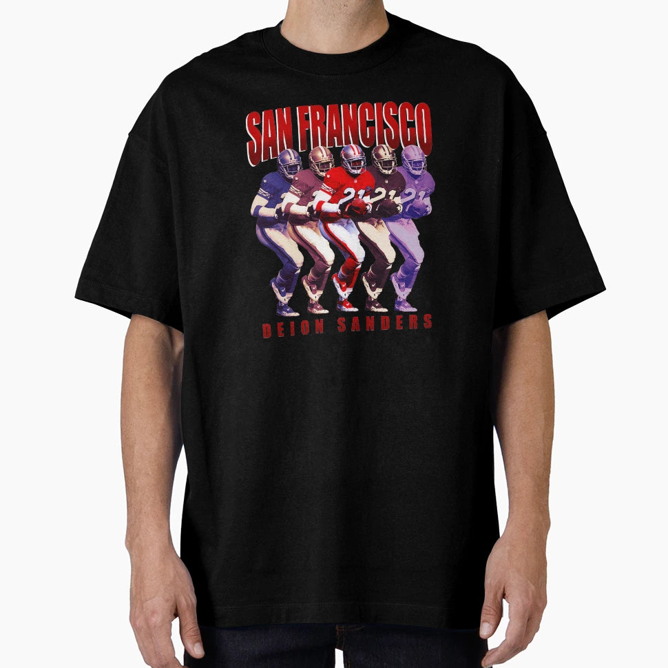 Deion Sanders Sanfrancisco 49Ers T-Shirt - Casual Everyday Wear Unisex - T-Shirt, Sweatshirt, Hoodie