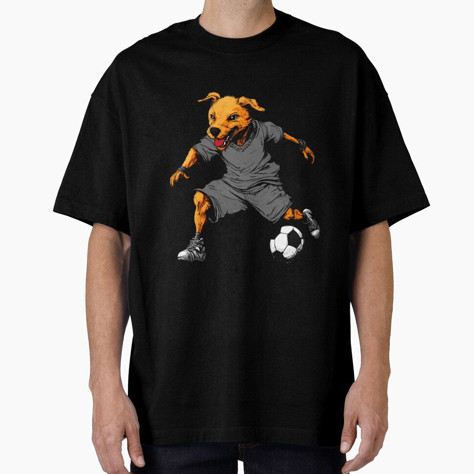 Footballer dog by Soulskier - Adult & Kids T-Shirts, Sweatshirts & Hoodies apparel design preview 1