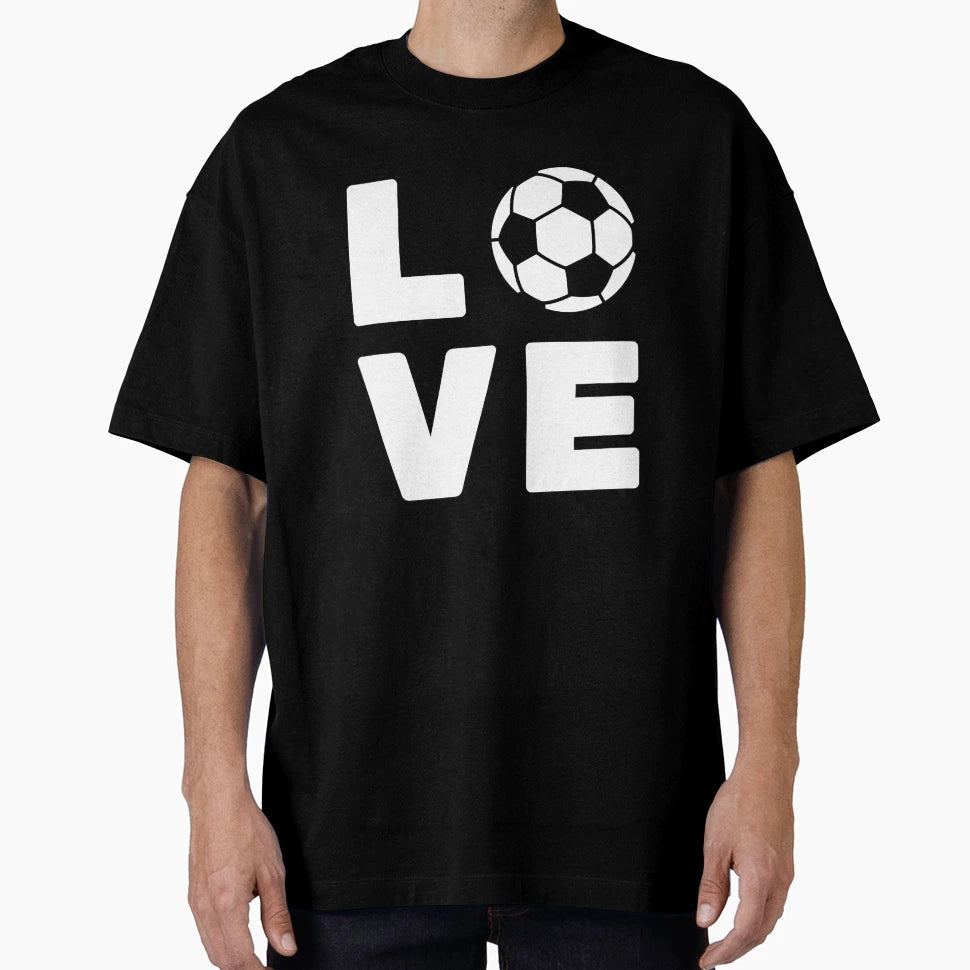 Love Soccer T-Shirt - Minimalist Print for Adults - T-Shirt, Sweatshirt, Hoodie
