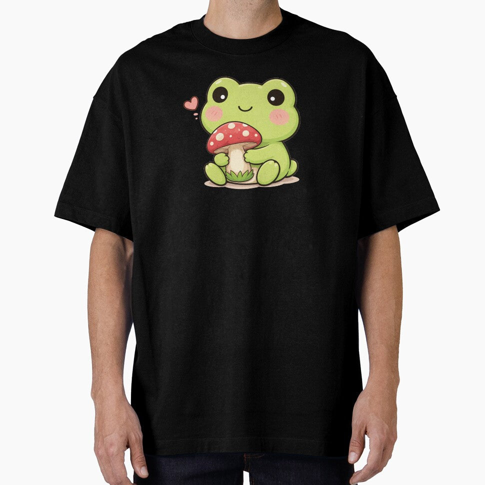 Cute frog with mushroom by franky-and-art - Adult & Kids T-Shirts, Sweatshirts & Hoodies apparel design preview 1