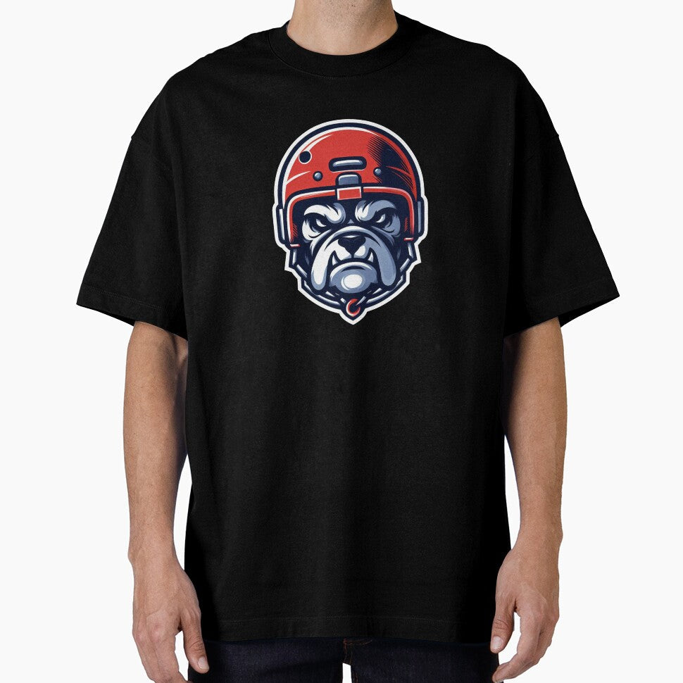 Bulldog Helmet by MBA - Adult & Kids T-Shirts, Sweatshirts & Hoodies apparel design preview 1