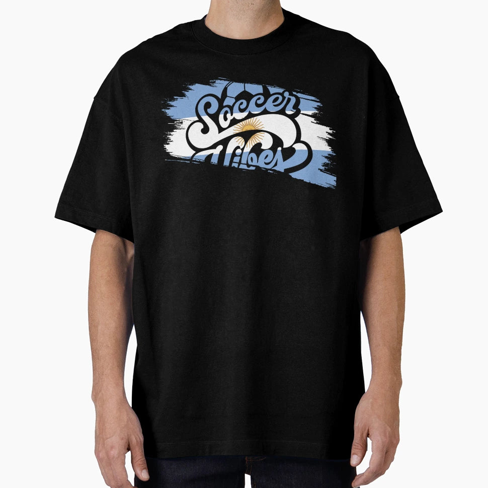 Soccer Vibes Argentina T-Shirt - Aesthetic Graphic Unisex - T-Shirt, Sweatshirt, Hoodie