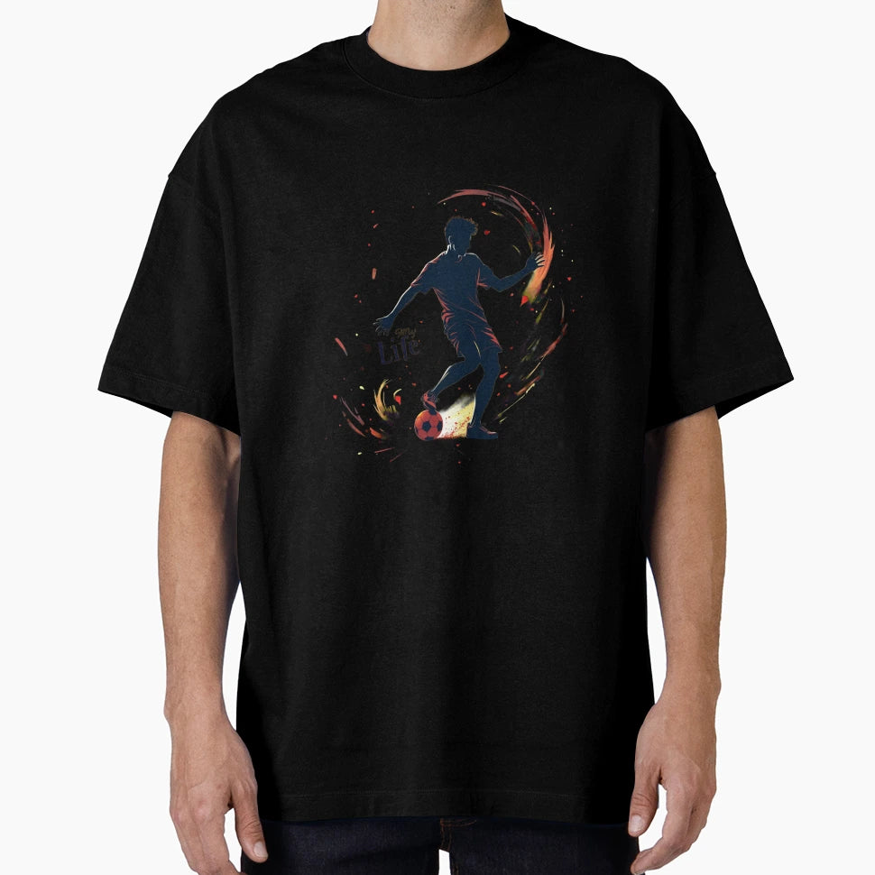 Football Passion Silhouette Motion Art T-Shirt - Novelty Apparel Unisex - T-Shirt, Sweatshirt, Hoodie