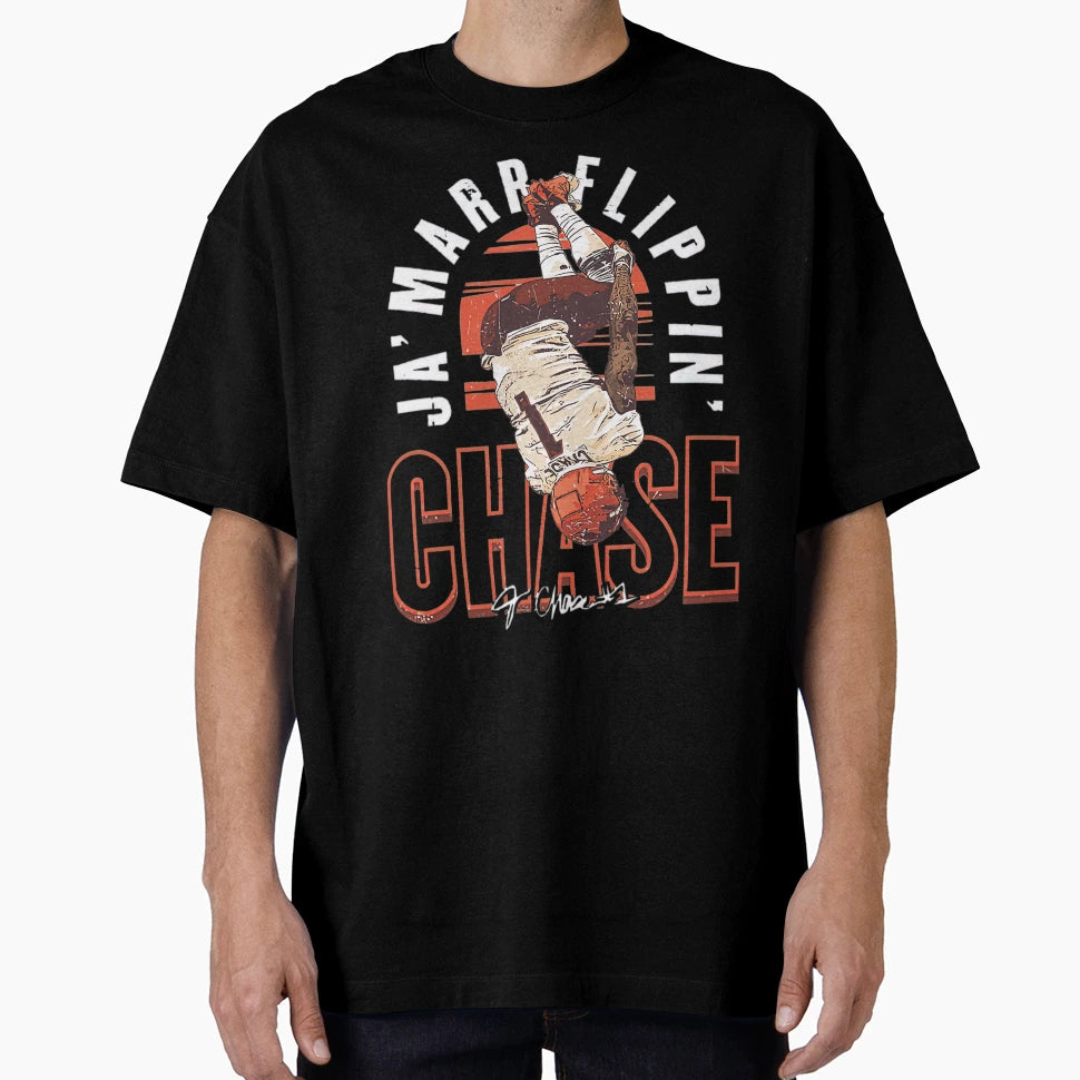 Jamarr Chase Cincinnati Flip T-Shirt - Trendy Graphic Men Women - T-Shirt, Sweatshirt, Hoodie