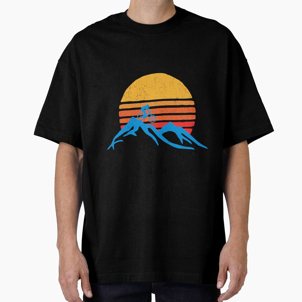 Mountain Bike Vintage Sunset Love by unassertive19 - Adult & Kids T-Shirts, Sweatshirts & Hoodies apparel design preview 1