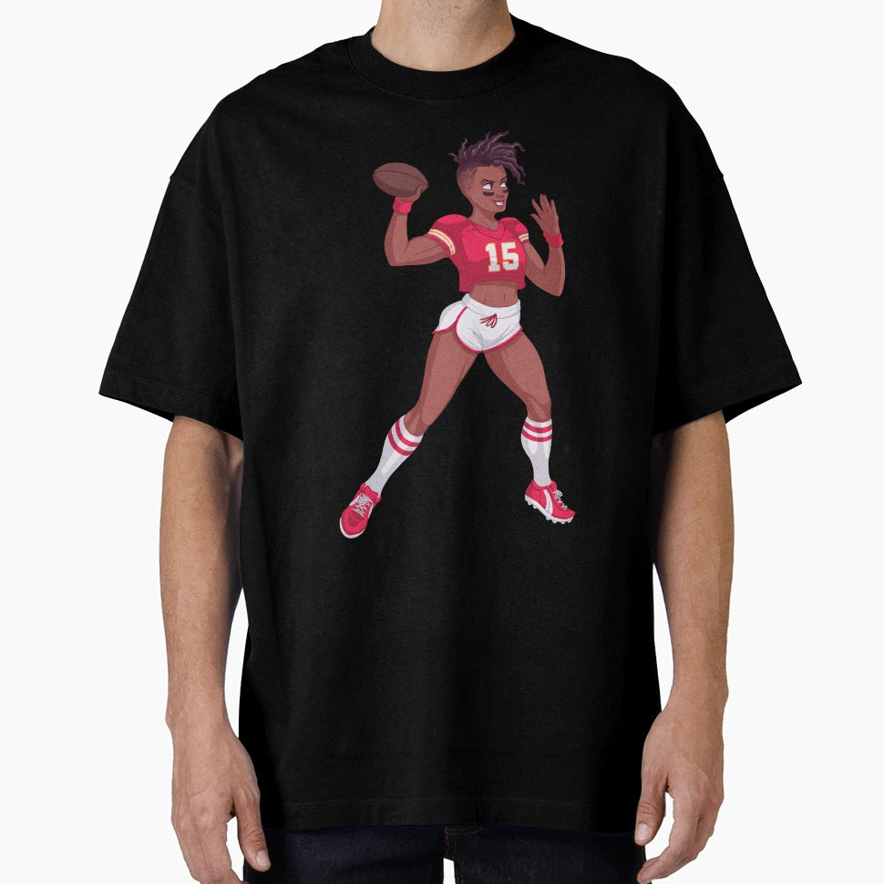 Kansas City Chiefs Fan Black Female T-Shirt - Aesthetic Graphic for Adults - T-Shirt, Sweatshirt, Hoodie