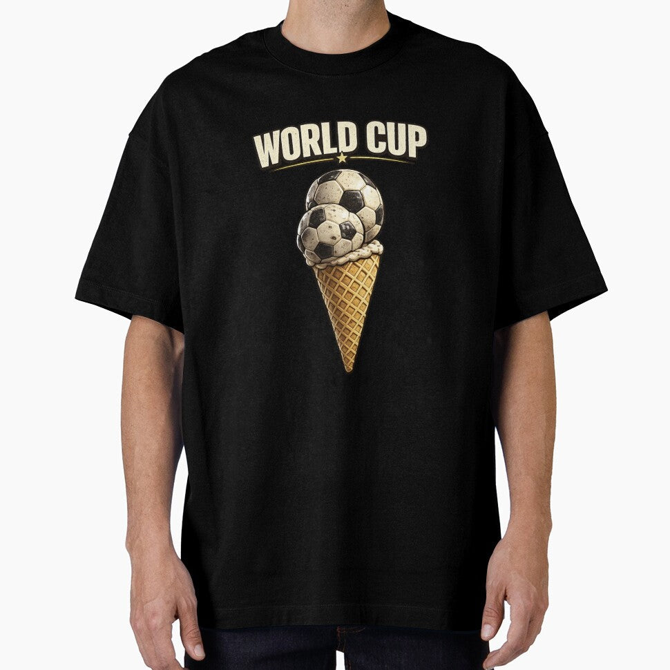 World cup ice cream cone football by vecart34 - Adult & Kids T-Shirts, Sweatshirts & Hoodies apparel design preview 1