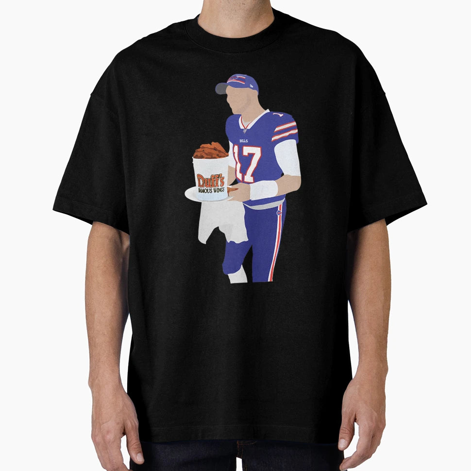 JA Buffalo Bills Duffs Chicken T-Shirt - Fun Novelty Design for Adults - T-Shirt, Sweatshirt, Hoodie