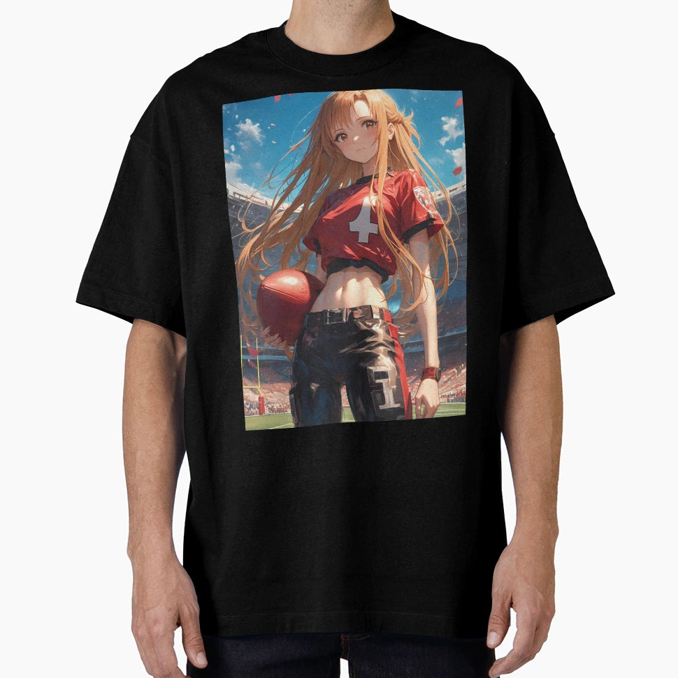 Asuna Sword Art Online Red Lightning T-Shirt - Graphic Print for Adults - T-Shirt, Sweatshirt, Hoodie