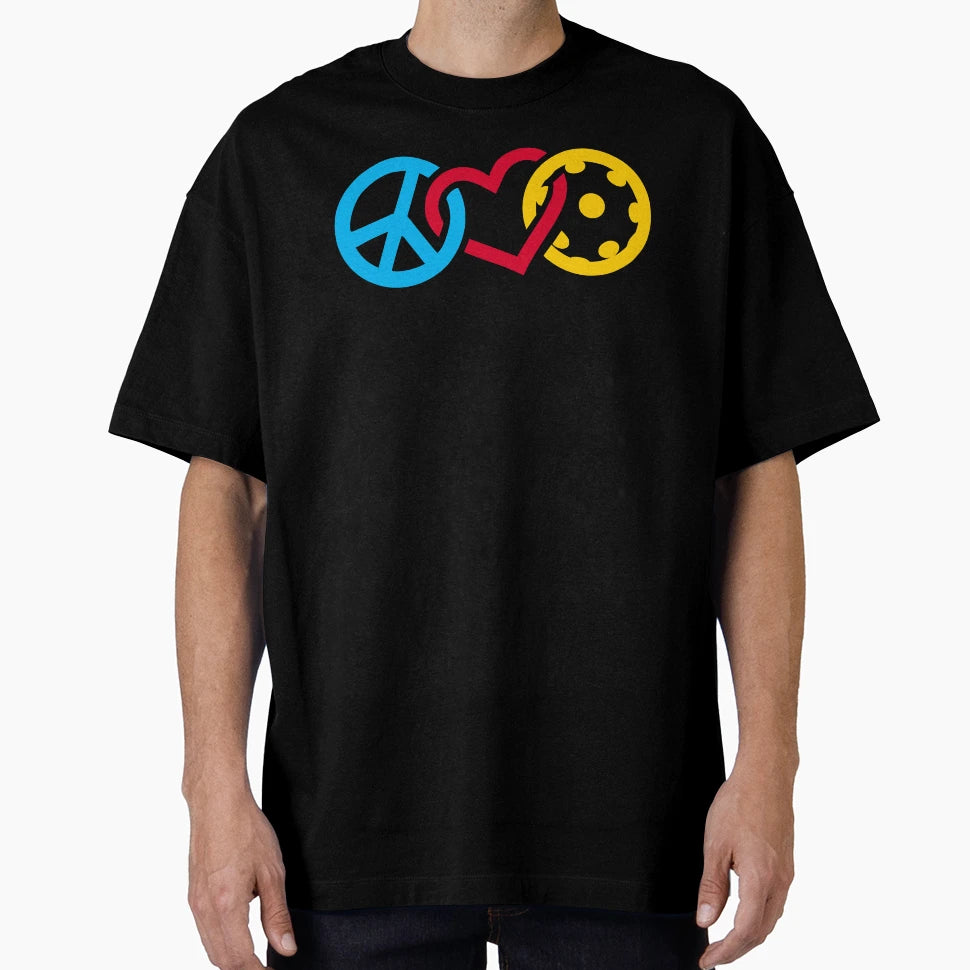 Funny Pickleball Player Peace Love T-Shirt - Novelty Apparel Unisex - T-Shirt, Sweatshirt, Hoodie
