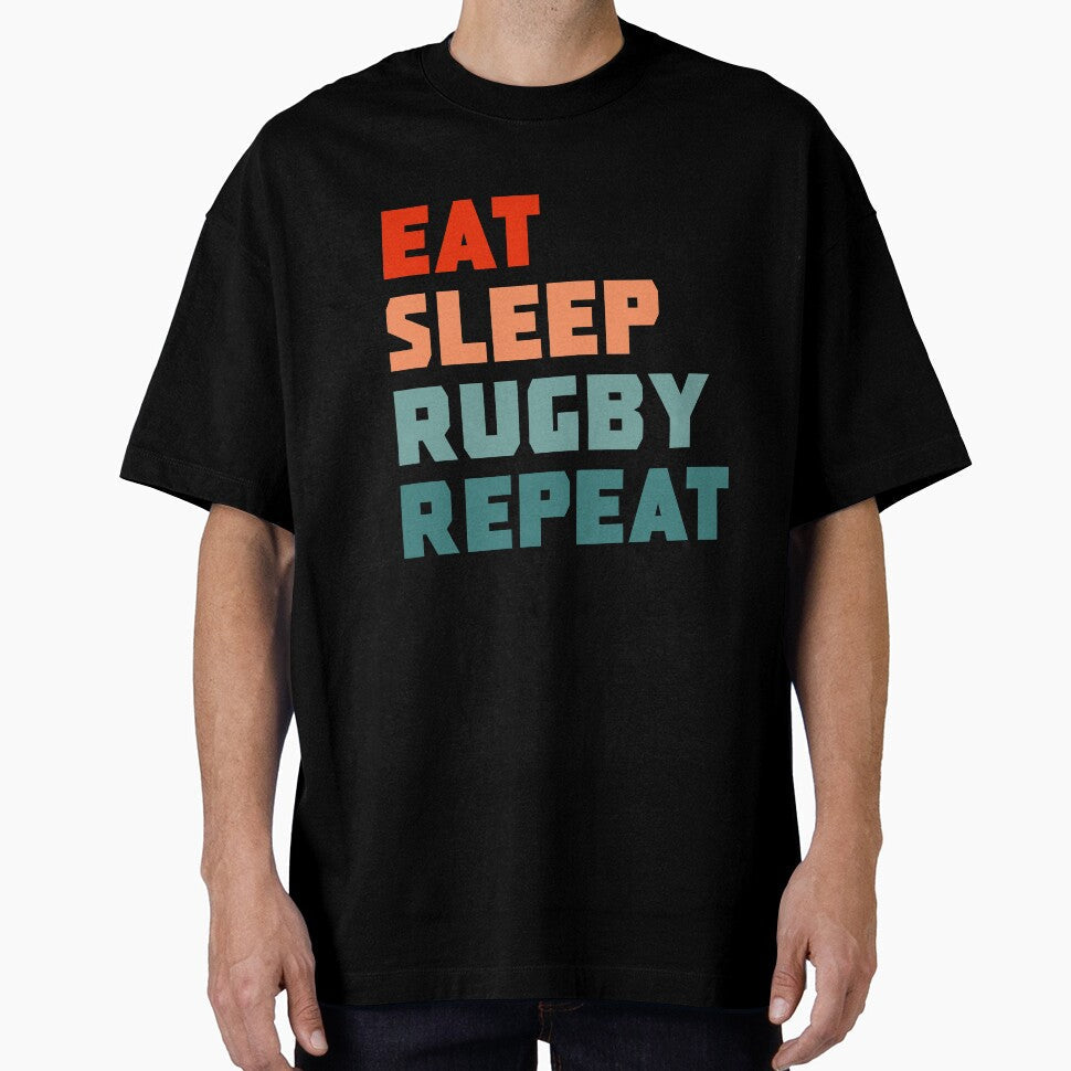 Eat Sleep Rugby Repeat by PGPshop - Adult & Kids T-Shirts, Sweatshirts & Hoodies apparel design preview 1