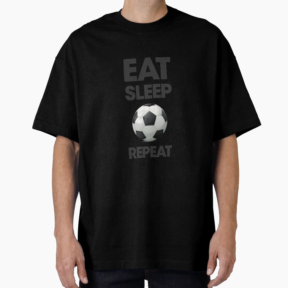 Eat Sleep Football Repeat Great Gift T-Shirt - Fun Novelty Design Unisex - T-Shirt, Sweatshirt, Hoodie