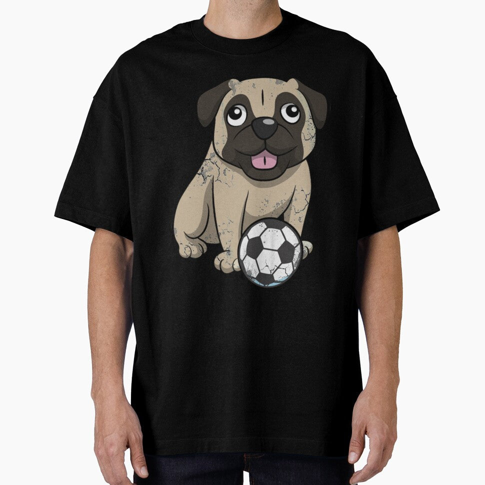 Soccer Pug Dog by IsabellasVintag - Adult & Kids T-Shirts, Sweatshirts & Hoodies apparel design preview 1