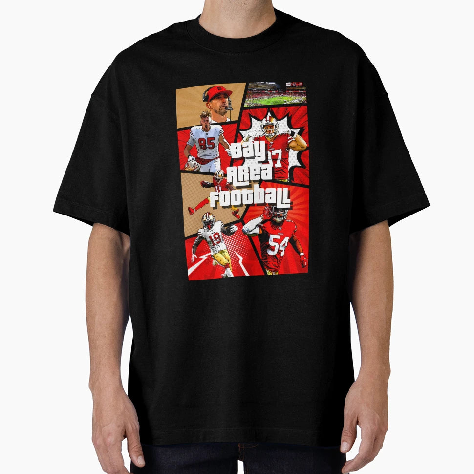 Bay Area Football T-Shirt - Custom Art Print for Adults - T-Shirt, Sweatshirt, Hoodie