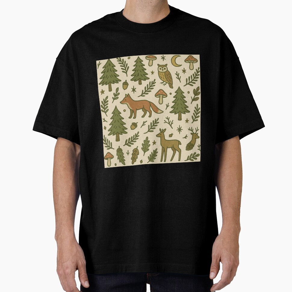 Forest Animal Pattern by Planetporridge - Adult & Kids T-Shirts, Sweatshirts & Hoodies apparel design preview 1