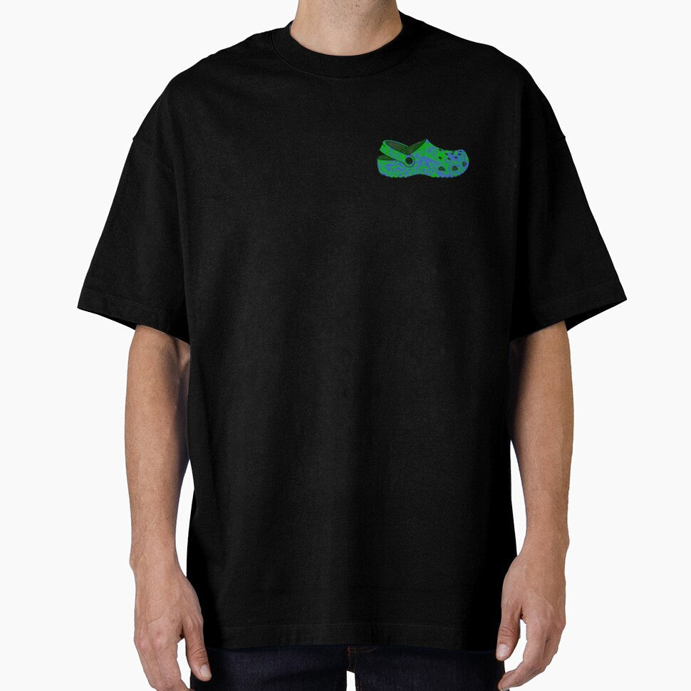 Croc Life Tie Dye Blue Green by FringeInk - Adult & Kids T-Shirts, Sweatshirts & Hoodies apparel design preview 1