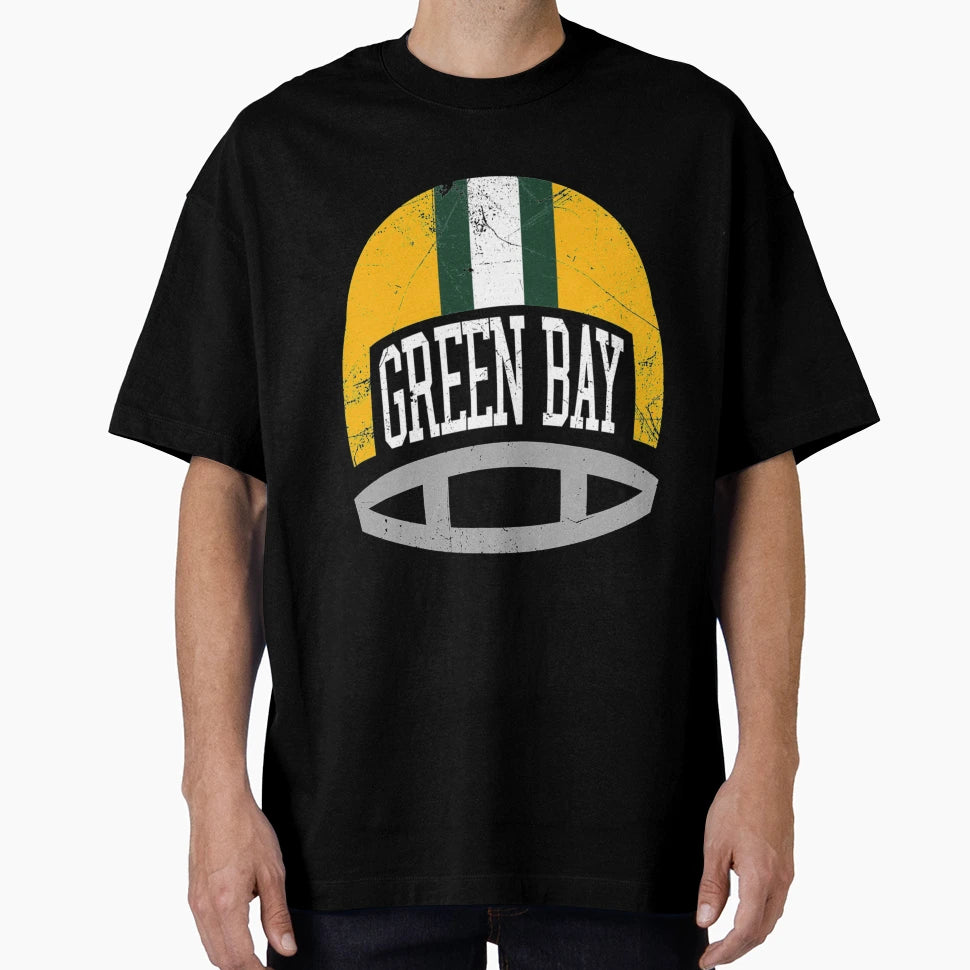 Green Bay Helmet Green T-Shirt - Fun Novelty Design Unisex - T-Shirt, Sweatshirt, Hoodie