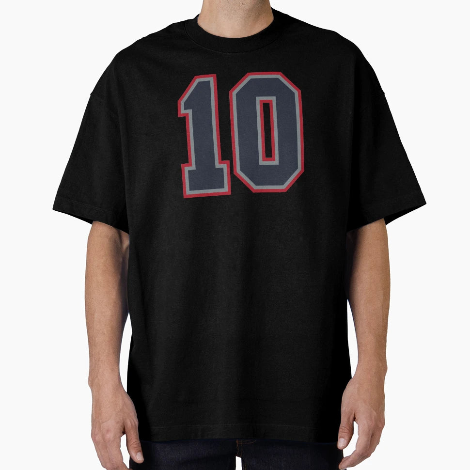 10 Navy Grey Red Sports Number Ten T-Shirt - Aesthetic Graphic Unisex - T-Shirt, Sweatshirt, Hoodie