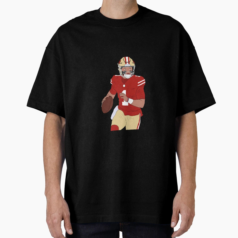 San Francisco 49Ers Justin Fields T-Shirt - Novelty Apparel Unisex - T-Shirt, Sweatshirt, Hoodie