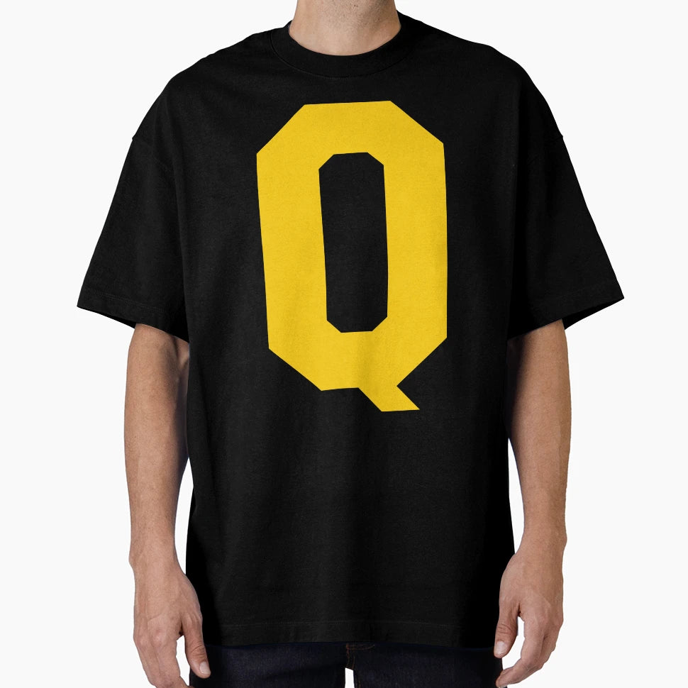 Alphabet Yellow Q Sports Letter Q T-Shirt - Minimalist Print Men Women - T-Shirt, Sweatshirt, Hoodie