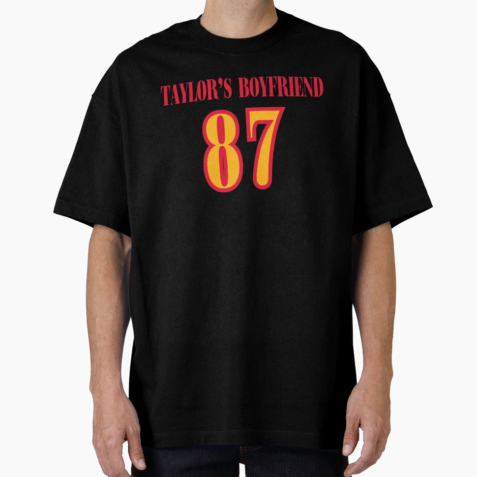 Taylors Boyfriend Red And Yellow Font T-Shirt - Streetwear Style for Adults - T-Shirt, Sweatshirt, Hoodie