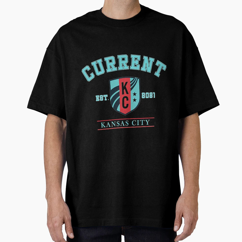 Kansas City Current Nwsl Logo T-Shirt - Casual Everyday Wear Men Women - T-Shirt, Sweatshirt, Hoodie