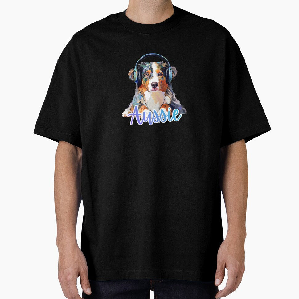 Aussie with headphones by Tragedyshop - Adult & Kids T-Shirts, Sweatshirts & Hoodies apparel design preview 1