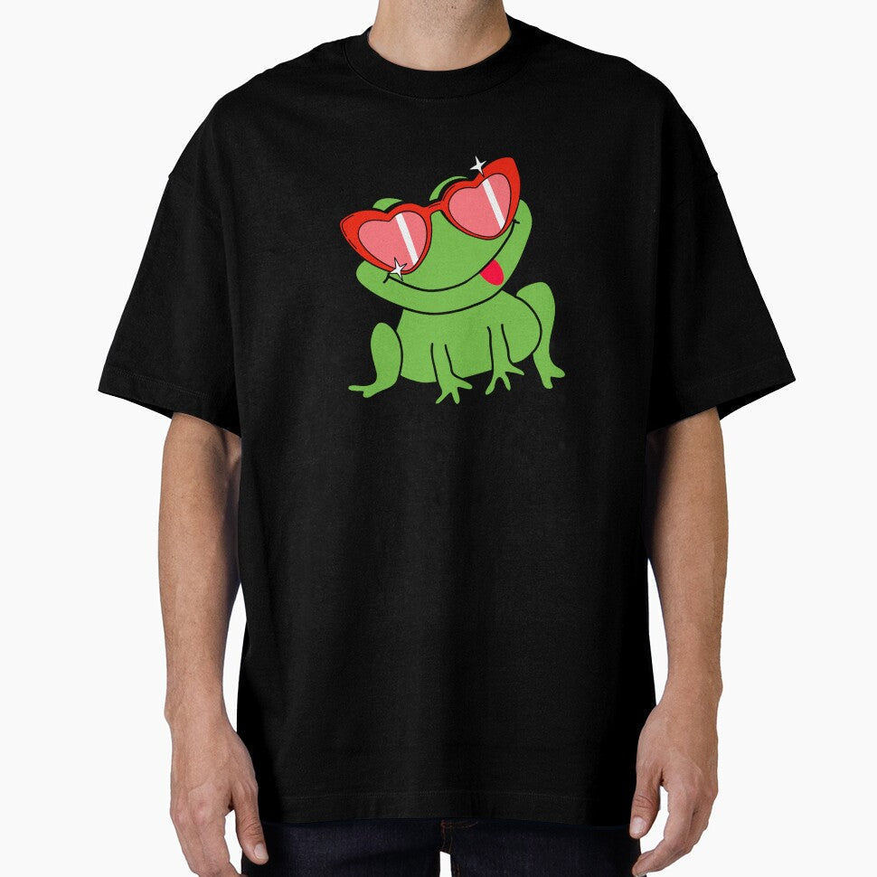 Cute Frog with Funny Glasses Whimsical Amphibian Art - Adult & Kids T-Shirts, Sweatshirts & Hoodies apparel design preview 1