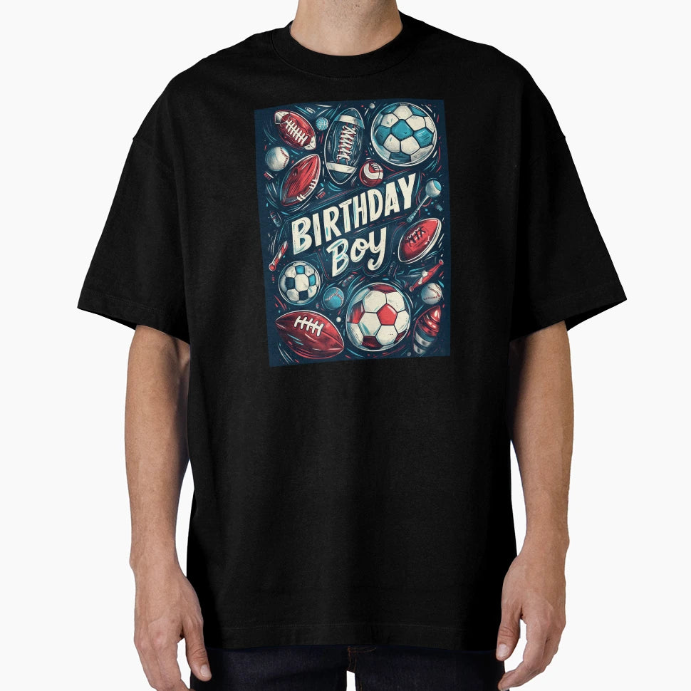 Birthday Sports Balls Themed T-Shirt - Novelty Apparel Men Women - T-Shirt, Sweatshirt, Hoodie