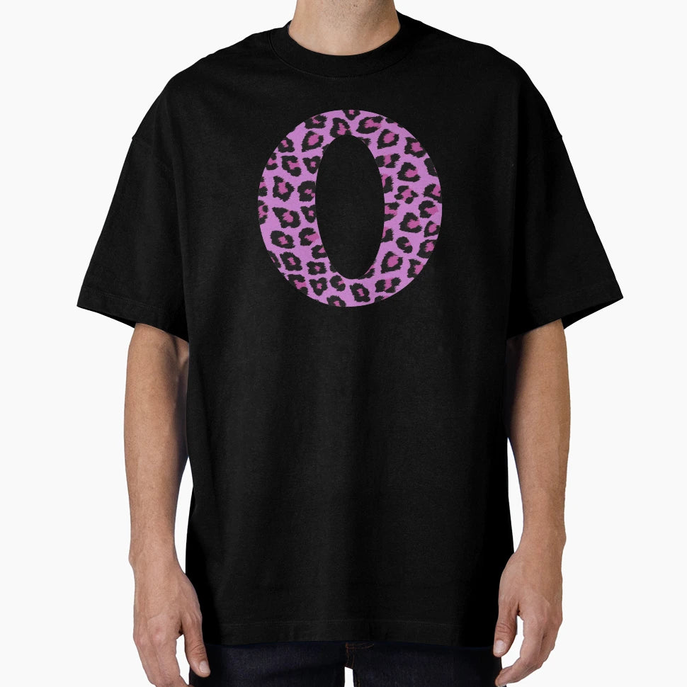 Purple Letter O Leopard Cheetah T-Shirt - Fun Novelty Design for Adults - T-Shirt, Sweatshirt, Hoodie