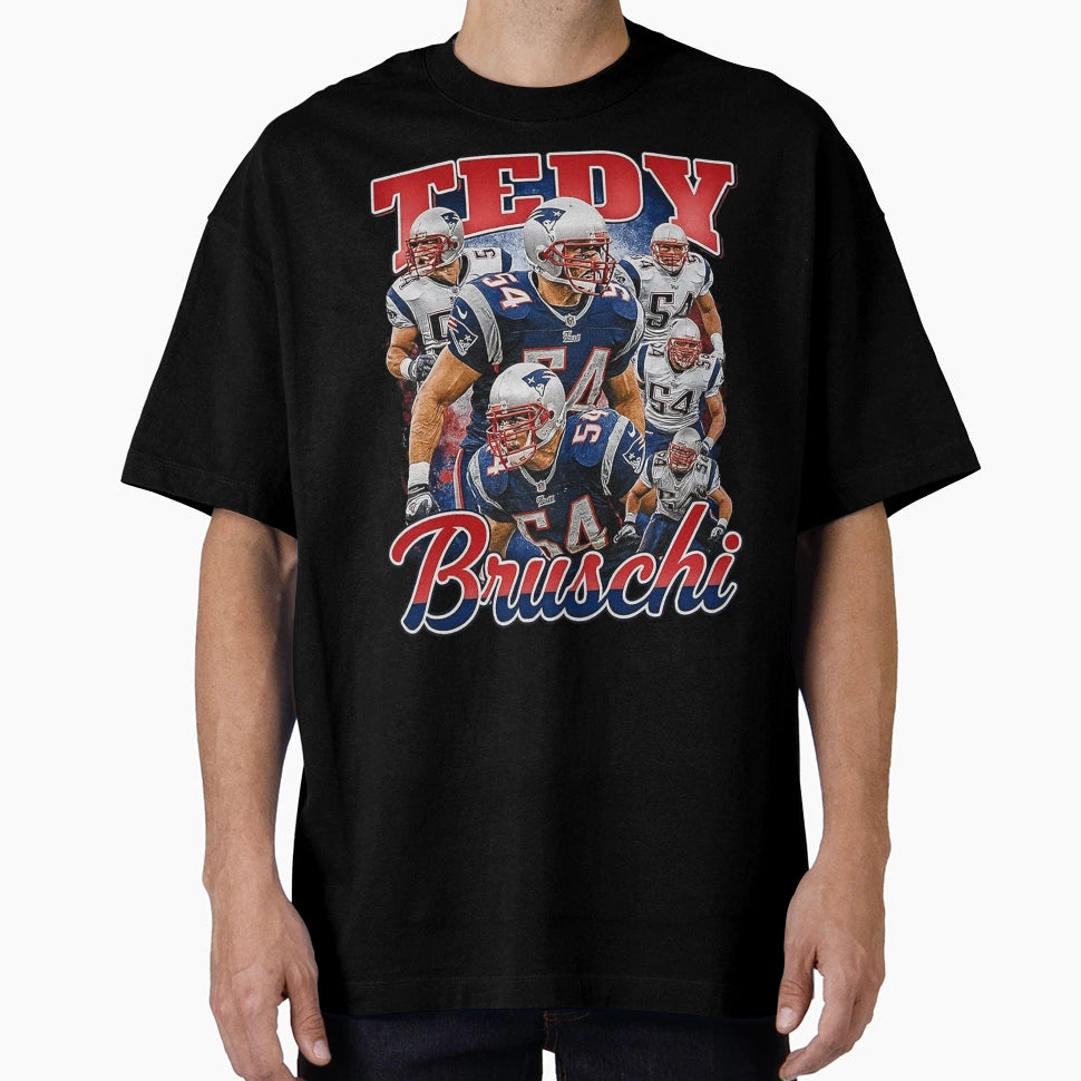 Tedy Bruschi New England Football T-Shirt - Novelty Apparel Men Women - T-Shirt, Sweatshirt, Hoodie
