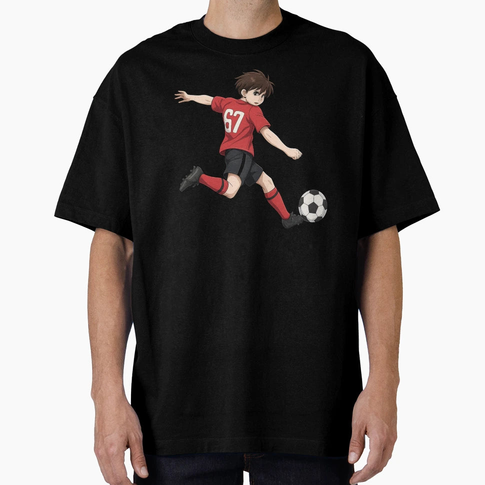 Anime Footballer Powerful Shot 67 T-Shirt - Trendy Graphic Unisex - T-Shirt, Sweatshirt, Hoodie