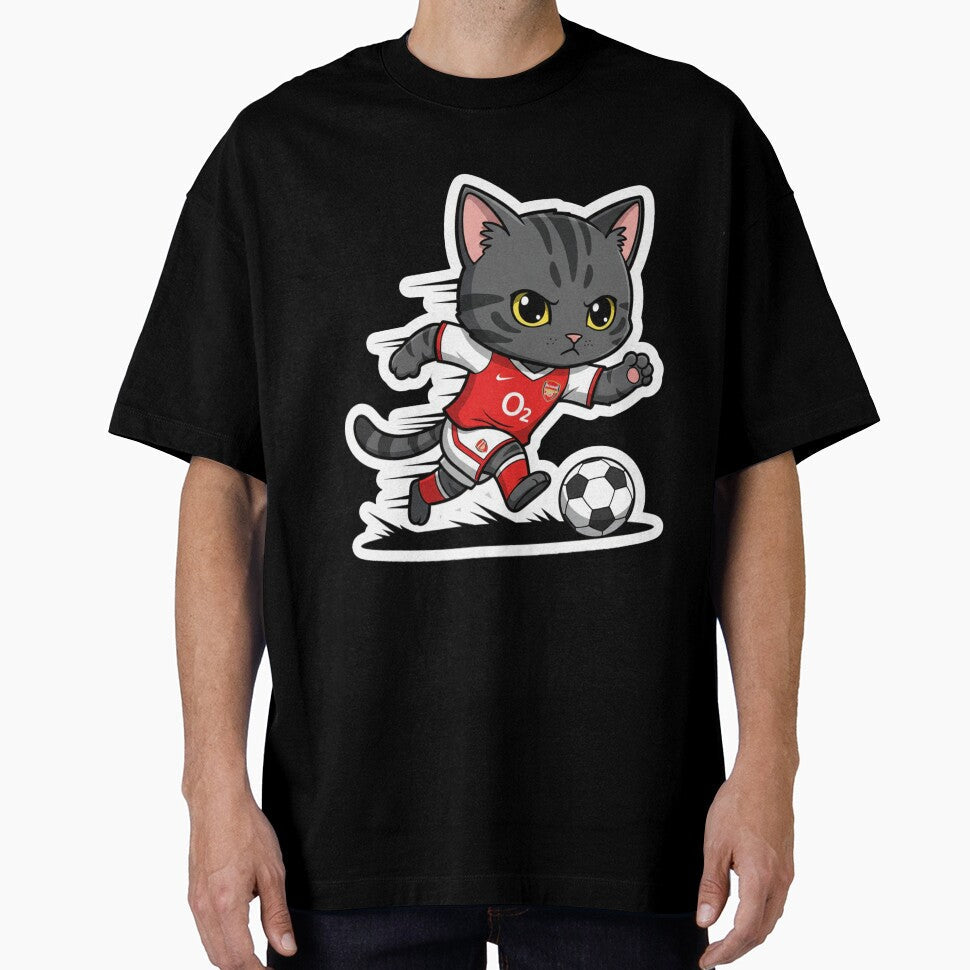 Arsenal Football Club Thierry Henry Cat by ArsyArt - Adult & Kids T-Shirts, Sweatshirts & Hoodies apparel design preview 1