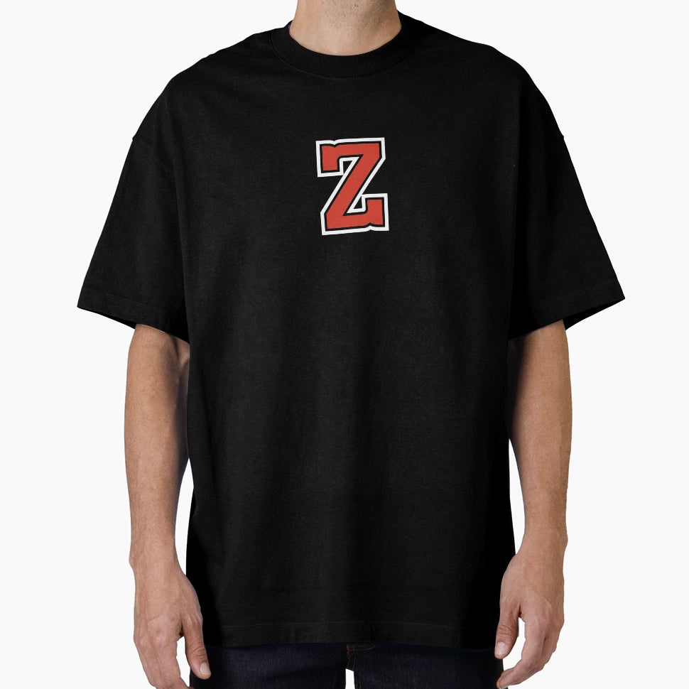 Letter Z Initial Z Varsity Red T-Shirt - Custom Art Print Unisex - T-Shirt, Sweatshirt, Hoodie