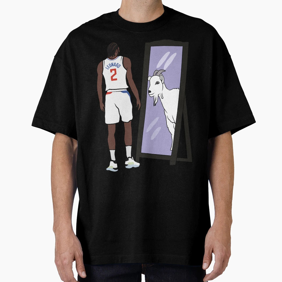 Kawhi Leonard Mirror Goat T-Shirt - Aesthetic Graphic for Adults - T-Shirt, Sweatshirt, Hoodie